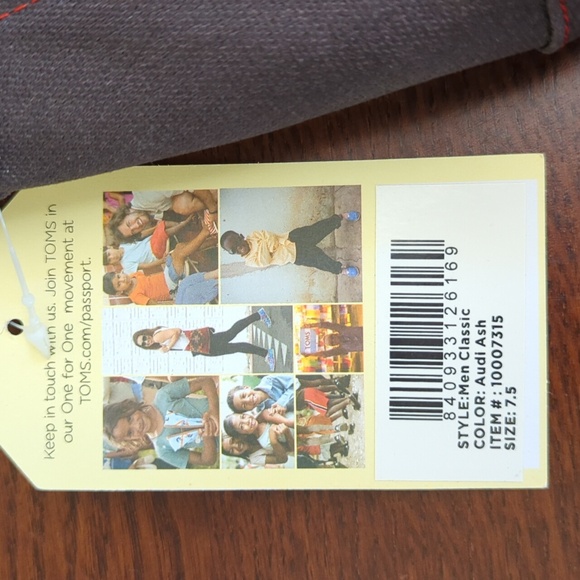 Toms Men's Gray and Red Audi Designed Classic Slip On Shoes Size 7.5 - Picture 11 of 11